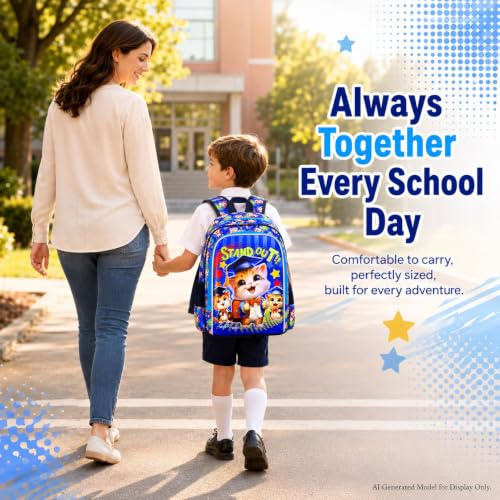 Image of AGSDON 3PCS Backpacks for Girls, 16 inch Elementary Kids Backpack Preschool School Bookbags and Lunch Box