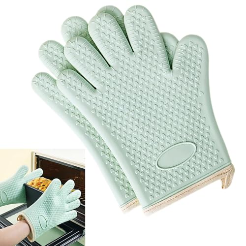 Silicone Oven Mitts Heat Resistant with Fingers,Oven Gloves Original 2
