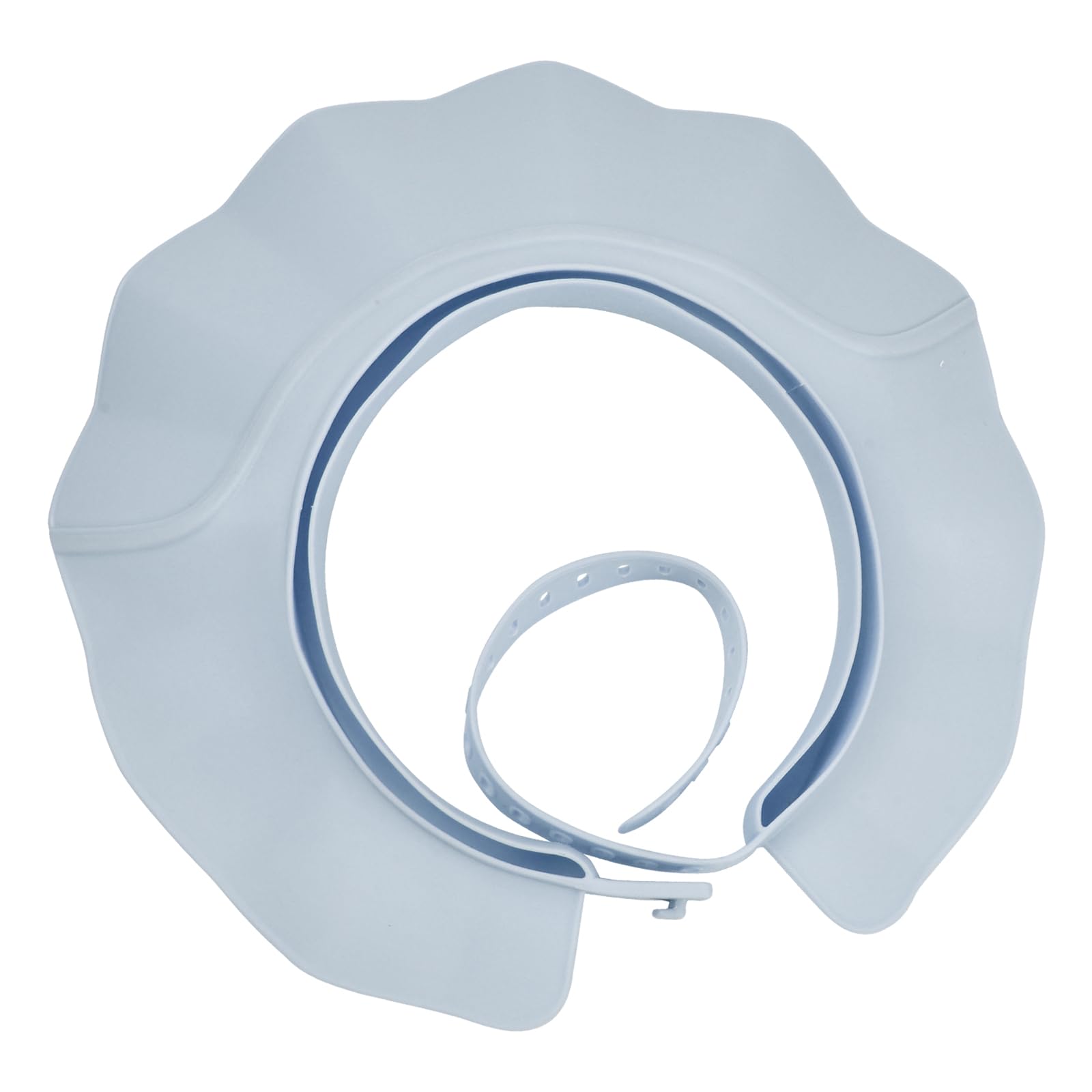 Cappello Doccia Bambini Proteggi Occhi e Orecchie Silicone Regolabile Cuffia Doccia Visiera Shampoo Bambini (Blu)