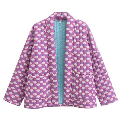 NSICBMNO Ladies Floral Quilted Puffer Jacket Cover