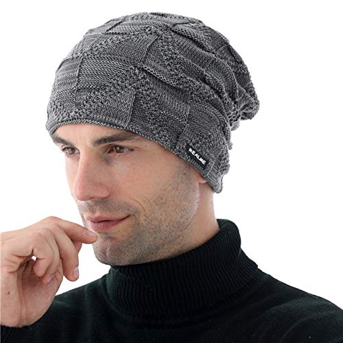 Bonnet tricoté pour hommes et femmes avec doublure en laine