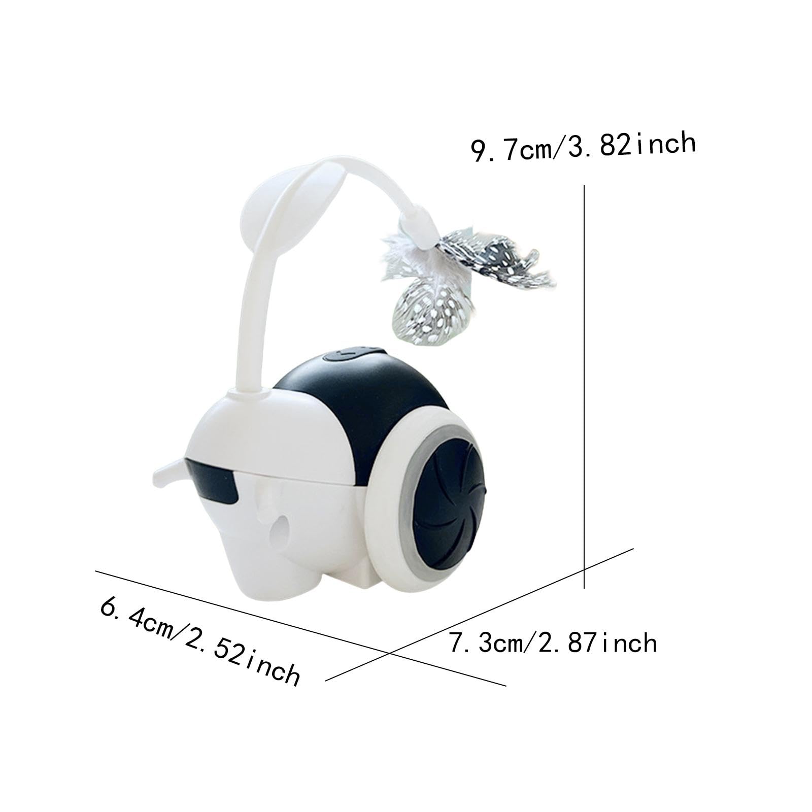 F Fityle Giocattolo Automatico per Gatti, Giocattolo interattivo per Gatti, Accessori per Animali Domestici, arricchimento dell'esercizio per Gatti Adulti, Nero