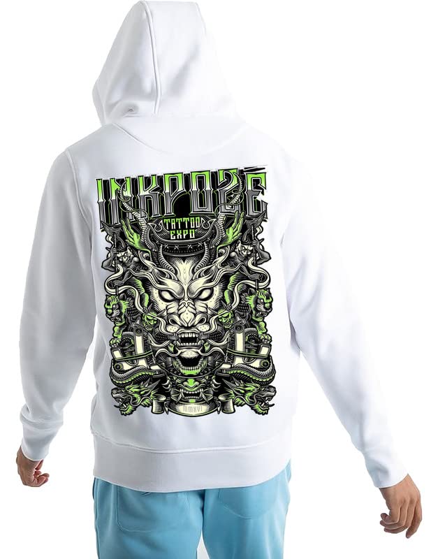 Image of VLAM Tatoo Design Graphic Art Cotton Unisex Hoodie | Trendy Back Print Anime Hoodie and Sweatshirt
