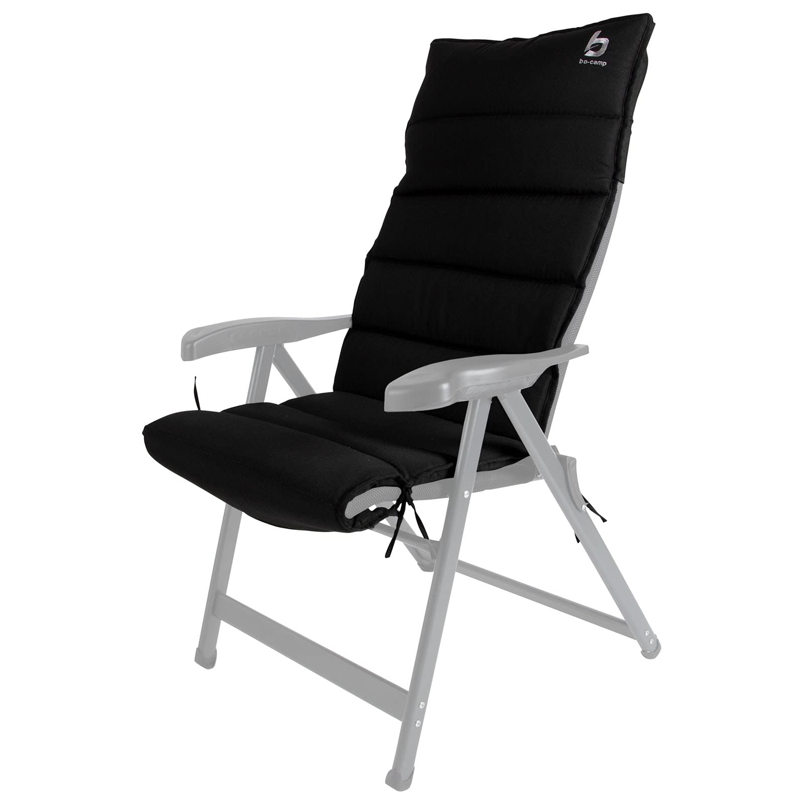 Bo-Camp Klappstuhl Polster Sitz Auflage Hochlehner Camping Stuhl Kissen Olefin schwarz Garten