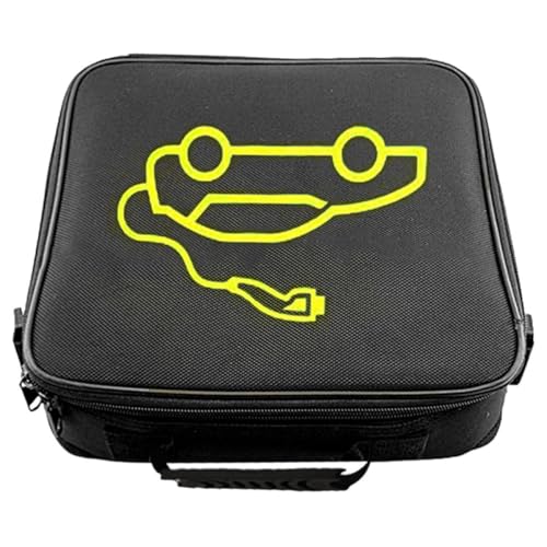 Bolsa para cables de coche eléctrico en poliéster negro para maletero