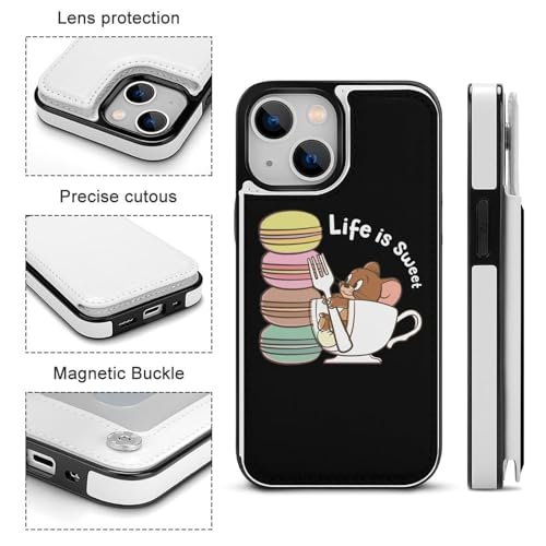 iPhone13 Mini用ケース 手帳型 トムとジェリー 【全機種対応】 アイフォン13 Mini用ケース スマホケース 財布型 PUレザー おしゃれ 背面カード収納 スタンド機能 携帯カバー 耐衝撃