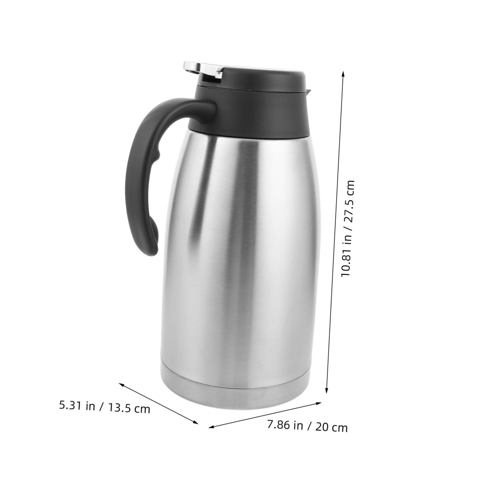 Tofficu Caraffa Termica Isolata in Acciaio Inox per Caffè Tè e Bevande Contenitore per Acqua Calda e Fredda Brocca per Riunioni e Uso Domestico