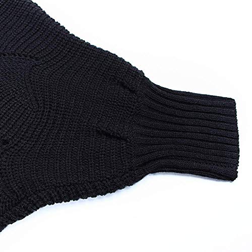 Suéter feminino de malha Cogild com manga morcego e gola redonda, bainha irregular, pulôver casual s