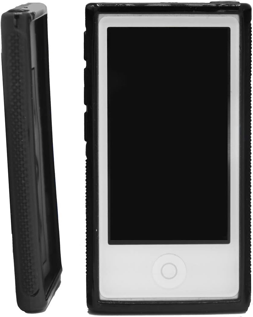 i2 Gear Case for iPod Nano 7, 8 - iPod Nano 7th 8th Generation Plastic Cover Shell Case - (Black, Thin 7G 8G)