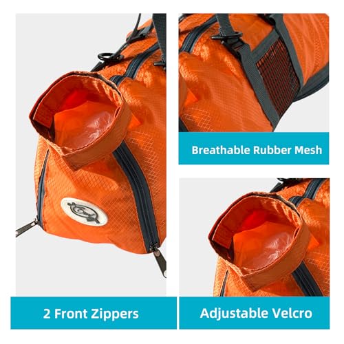 Image of Cinf Cat Nail Clipping Cleaning Grooming Restraint Bag (Free Muzzle) No Scratching Biting for Bathing Nail Trimming Injecting Examining((Orange,M)