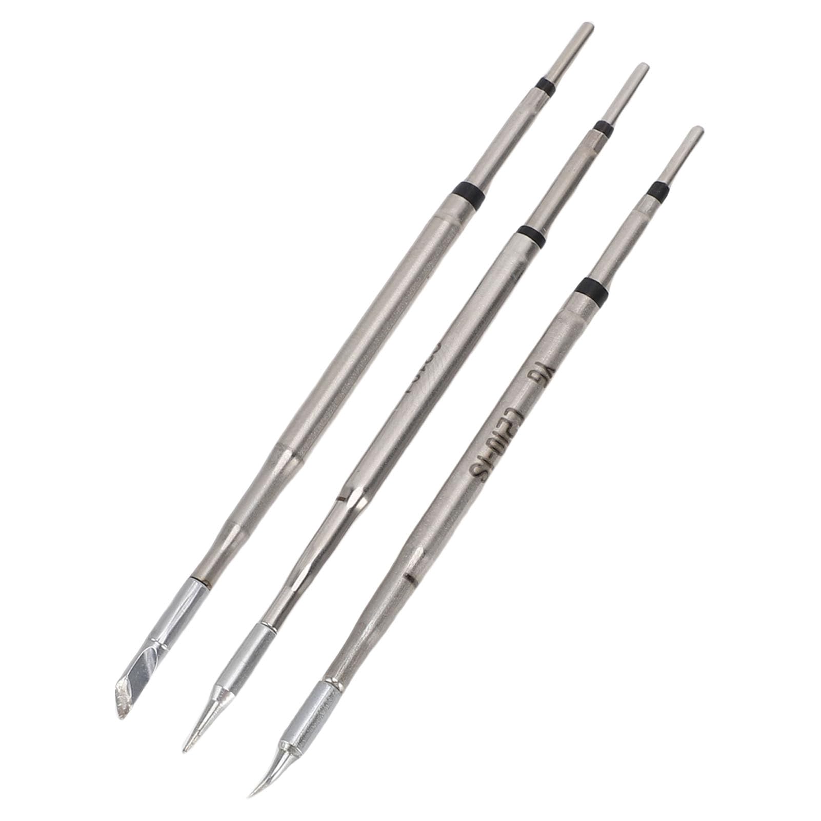 Set di 3 Punte per Saldatore, Punte di Ricambio per Saldatura Resistenti Alle Alte Temperature in Acciaio Inossidabile per C210 K I IS con Scatola di Immagazzinaggio