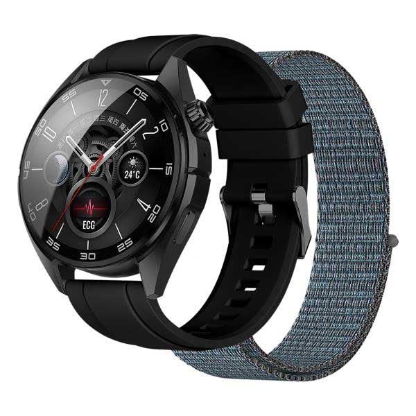 Nilox, Trailpro z wbudowanym GPS, damski i męski smartwatch z monitorem zdrowia, fitness i powiadomieniami, odporny na wodę i kurz, kompatybilny z Androidem i iOS