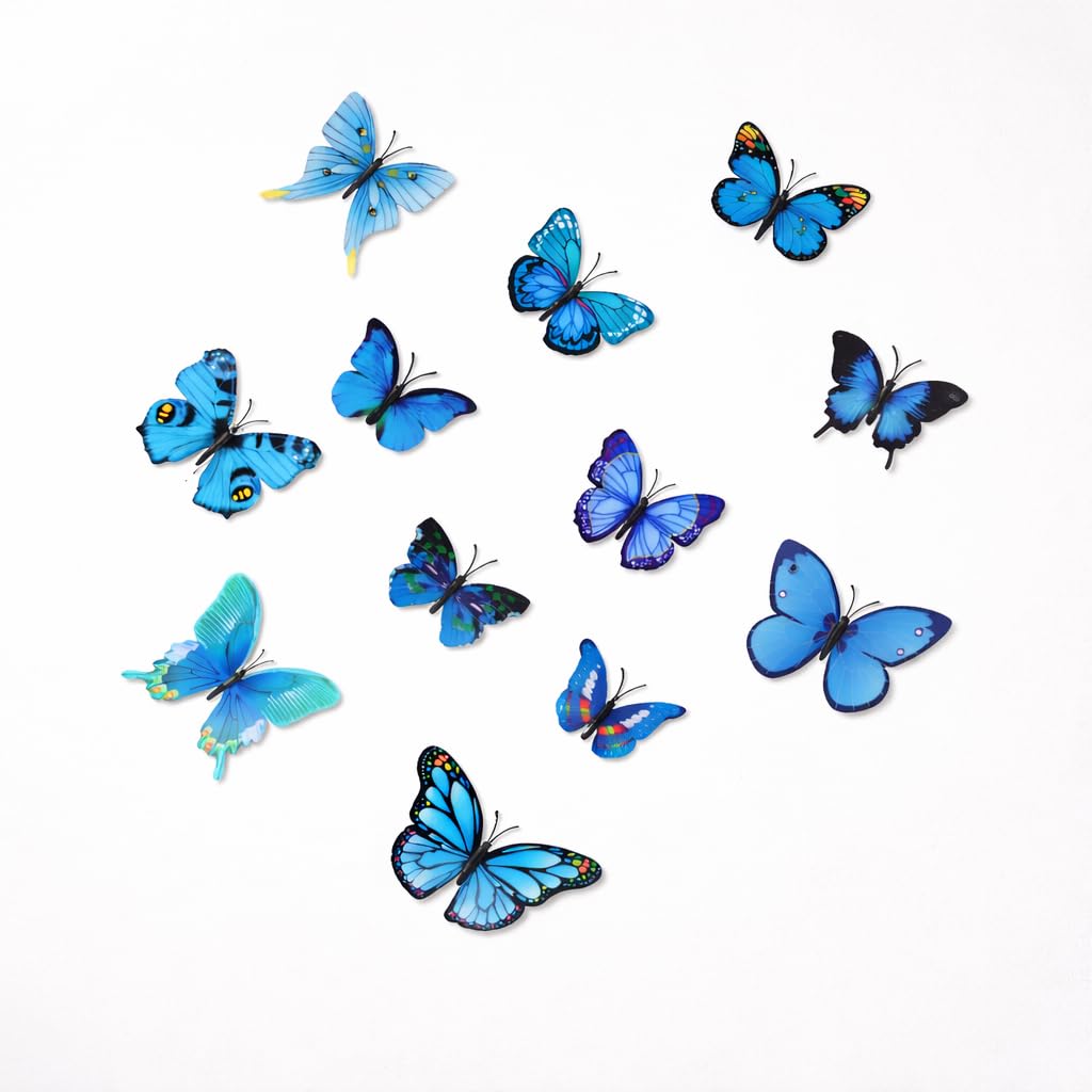 3D Butterfly Wall Stickers - Blue Decor -8