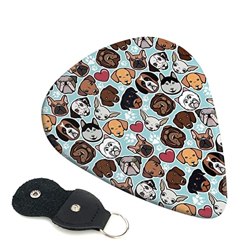 Cute Dog Lot de 6 médiators pour guitare acoustique, guitare électrique, basse, ukulélé – fins, moyens et épais. - Les Beatles, Paul McCartney, John Lennon, RIngo Starr, George Harrison Cute Dog Lot de 6 médiators pour guitare acoustique, guitare électrique, basse, ukulélé – fins, moyens et épais.