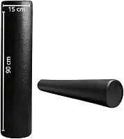 Rolo Para Exercícios 90cm Liberação Miofascial Foam Roller Massagem Pilates Yoga Academia Crossfit Relaxamento (Preto)