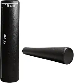 Rolo Para Exercícios 90cm Liberação Miofascial Foam Roller Massagem Pilates Yoga Academia Crossfit Relaxamento (Preto)
