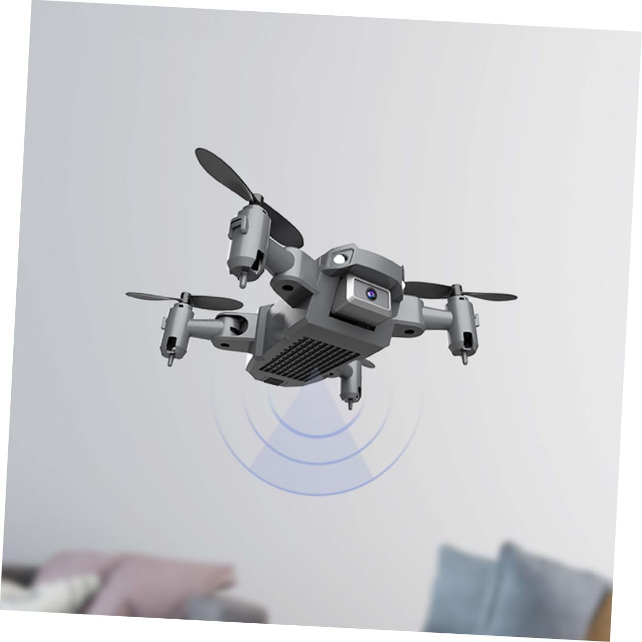 Toyvian Mini Drone Telecamera 4k Pieghevole, Quadricottero Rc Mantenimento Quota, Bracci Richiudibili, Stabile, per Selfie e Riprese Aeree