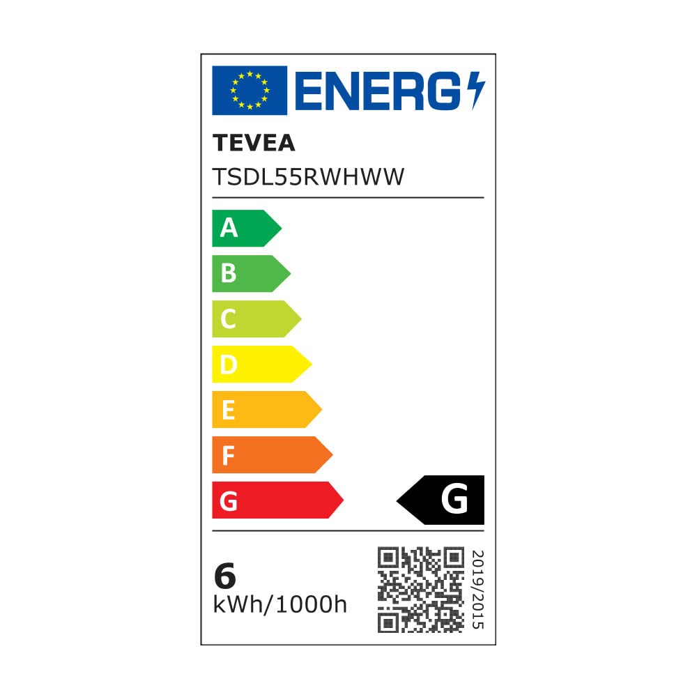 TEVEA Ultra Flach LED Einbaustrahler - Warmweiss 230V Weiss Schwenkbar - Einbauspots - Einbauleuchten (5.5W-Warmweiss-3er-Weiss)