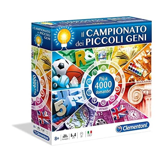 Clementoni - Il Campionato dei Piccoli Geni New Edition Gioco Da Tavolo Colore Multicolore, 12990, 8 giocatori