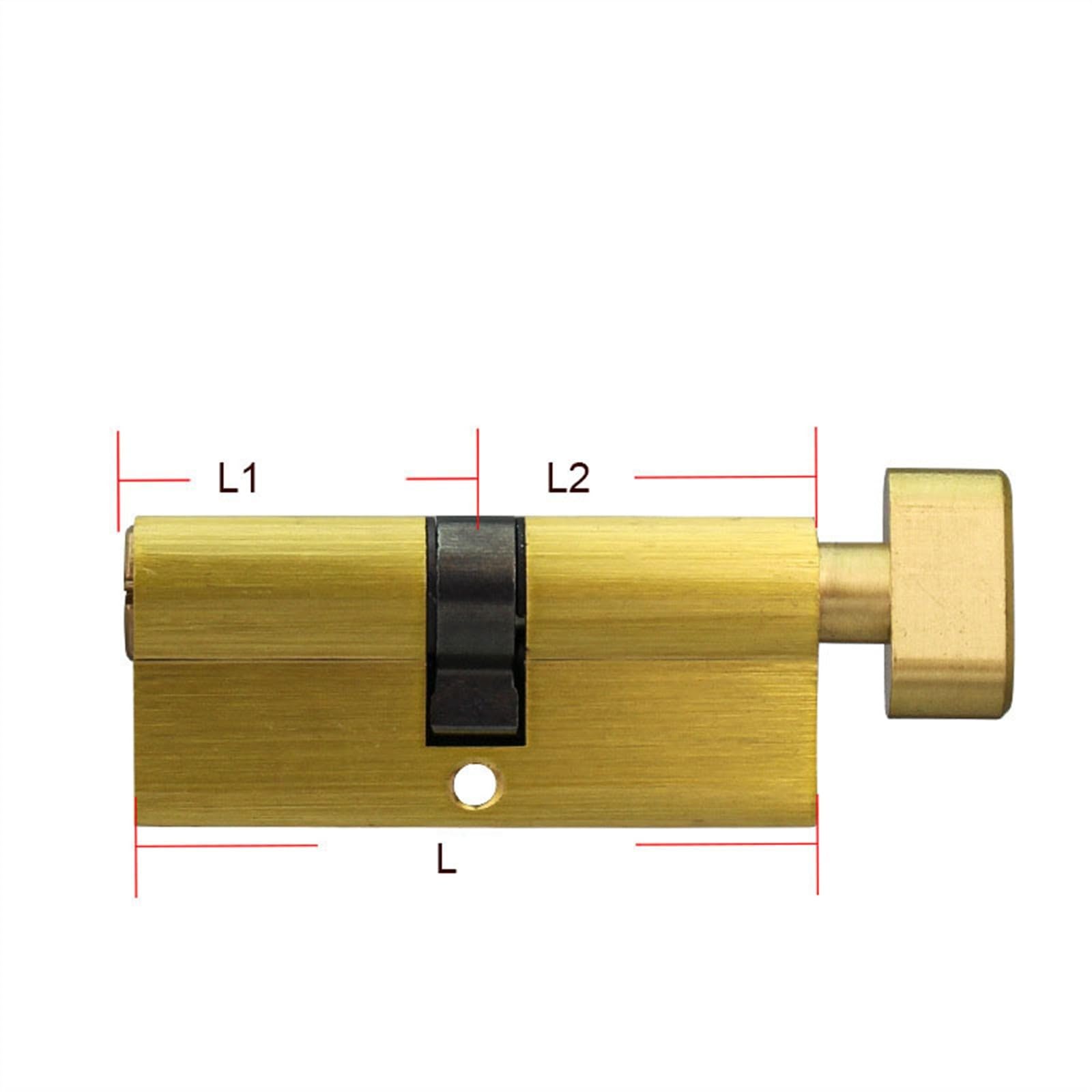 Zamek cylindryczny do drzwi, Zamek mosiężny do drzwi PCV z pojedynczym cylindrem, 60-110 mm(110mm)