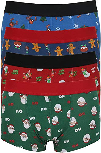 Tom Franks Heren nieuwigheid kerst Hipster Boxer Trunks - multi - L