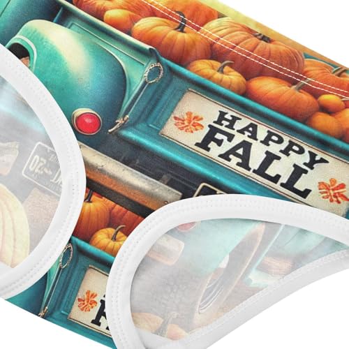 Autumn Harvest Truck Toddler Underwear Floral 2t Cotton Little Girl Panties Funny Kids Briefs Undies4