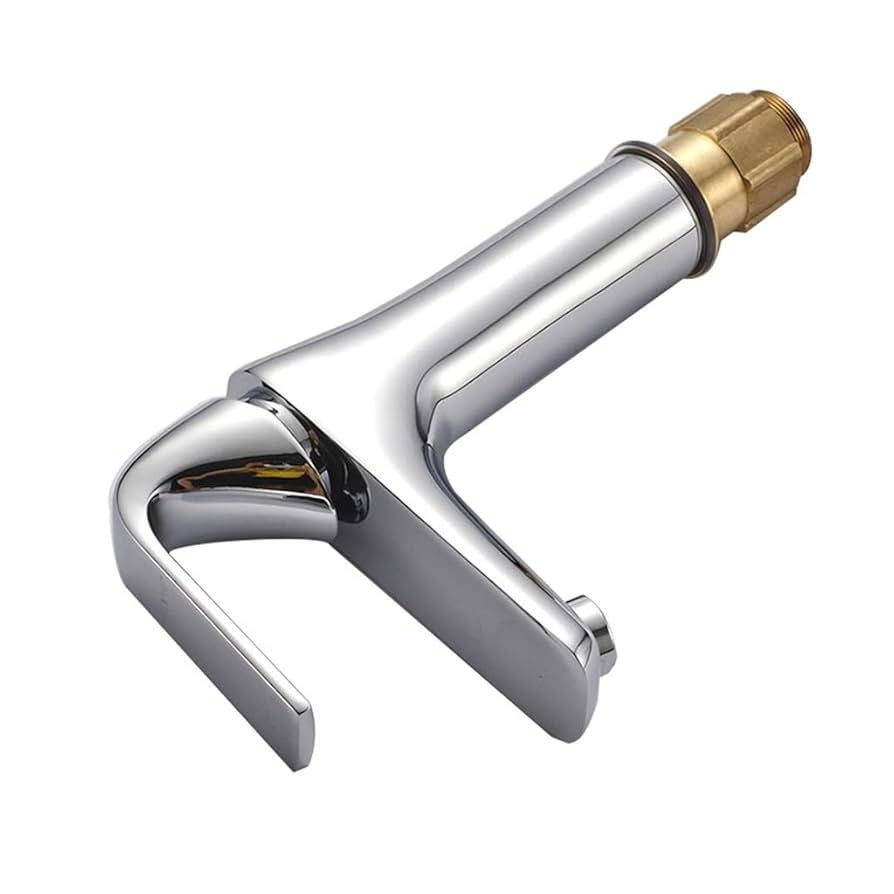 キッチンシンクの蛇口、ソリッド真鍮シングルハンドルキッチン蛇口 シングル蛇口キッチン シンクと互換性のあるキッチン用蛇口 1穴