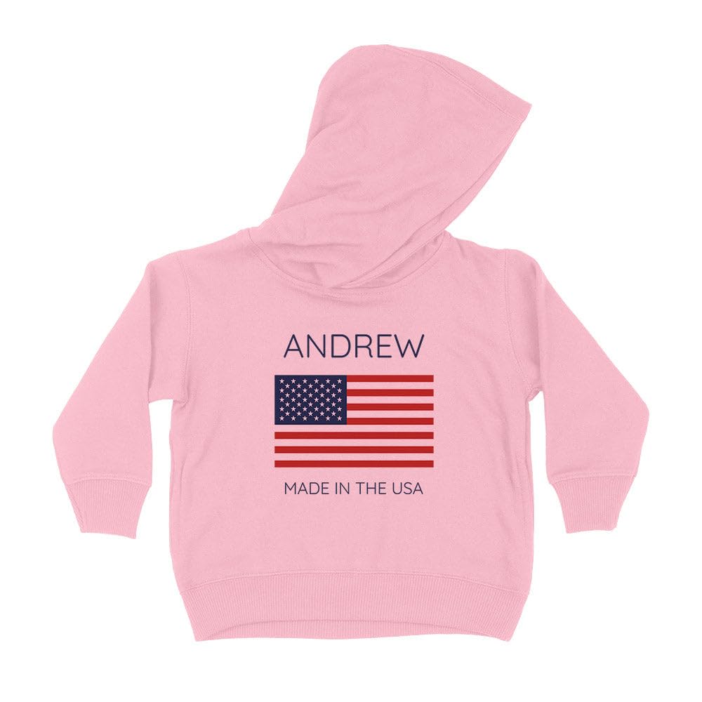 Andrew Made in the USA Kids Hoodie Sweatshirt Toddler 4T Light Pink