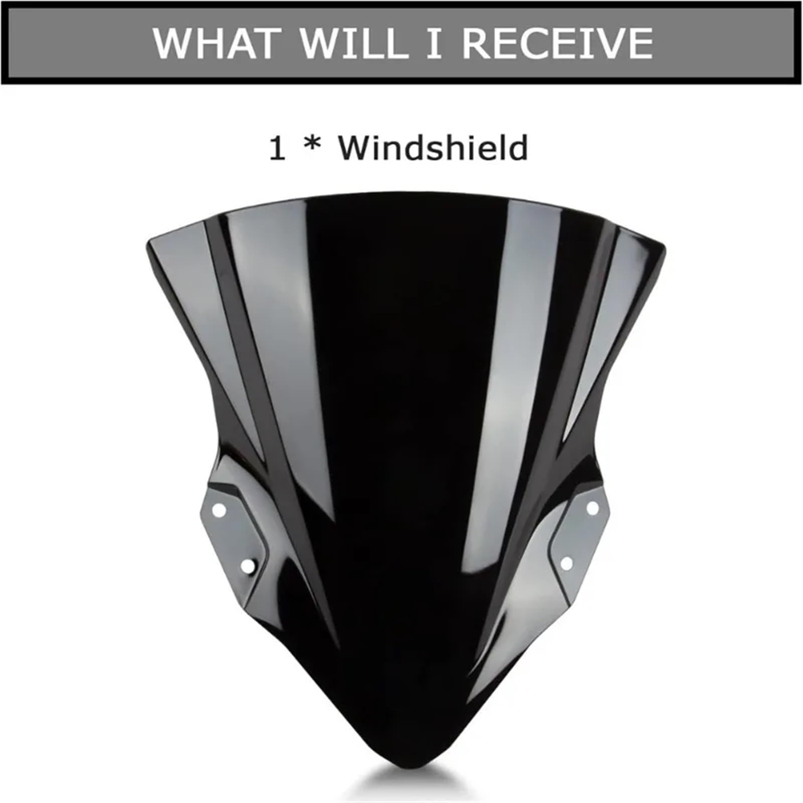 Parabrezza Moto Spoiler Adatto per NINJA250 400 EX400 2018-2023 Accessori per la modifica del parabrezza a doppia bolla per moto