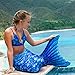 Fin Fun Mermaid Monofin - Swim Fin for Kids & Adults Ages 12 and Up - Swimming Flipper with Comfortable Foot Pockets - Snorkel & Water Accessory Made w/ Dive-Grade Neoprene - (Blue Trim Black, Pro)