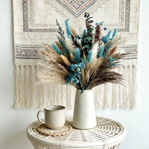 Hapart Turquoise Dried Pampas Grass Decor 17