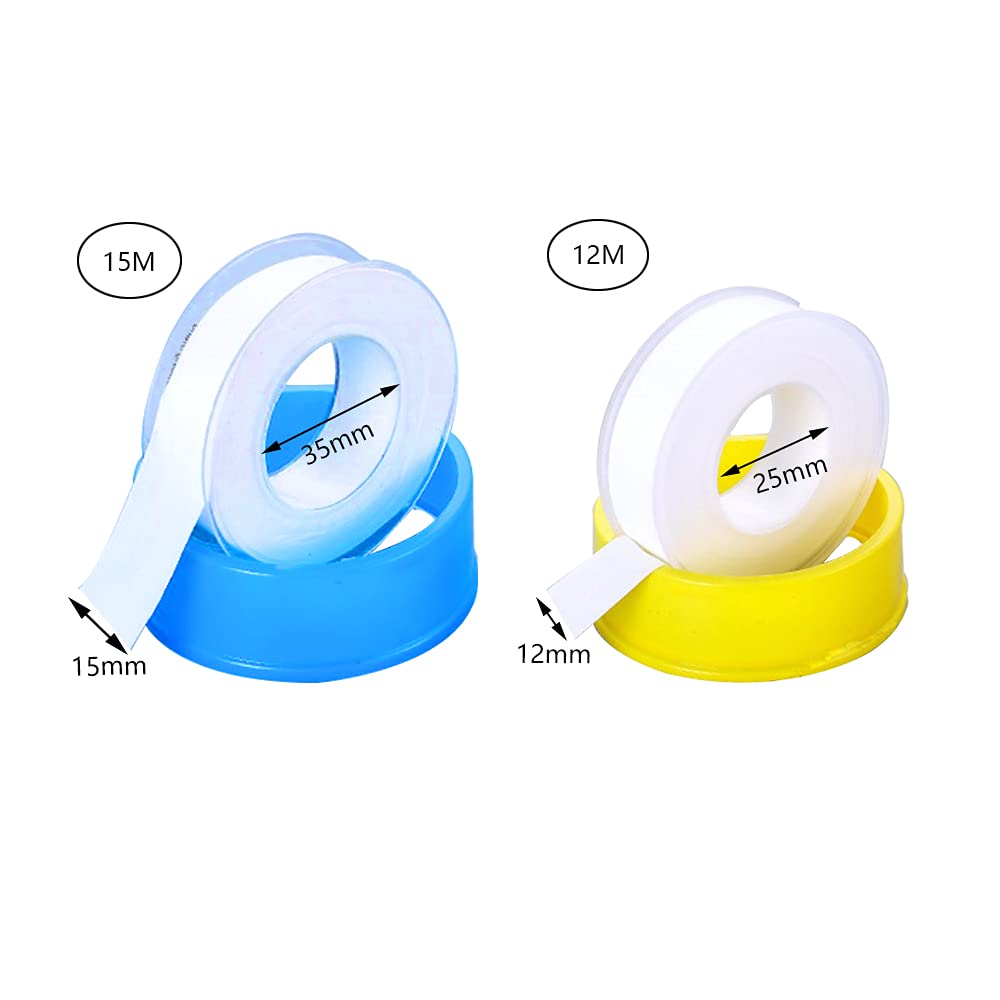 Nastro Sigillante Teflon PTFE Per Idraulica - 12mx12mm | Tenuta Gas E Acqua | Per Rubinetti E Tubature - Foto 6