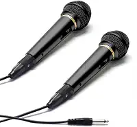 Kit com 2 Microfones para Caixa de Som e Apresentações Igrejas e Eventos