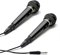 Kit com 2 Microfones para Caixa de Som e Apresentações Igrejas e Eventos