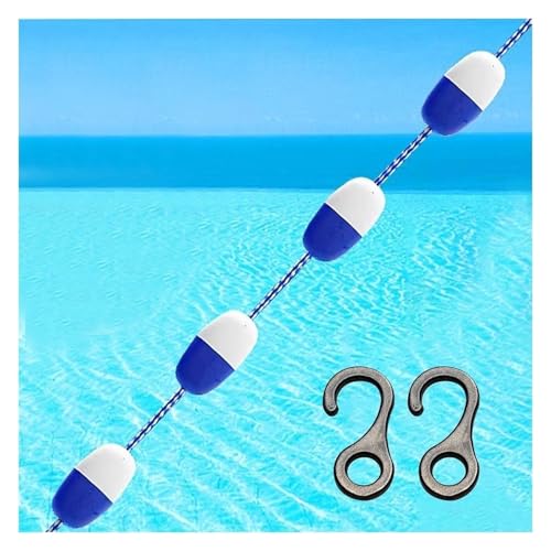 Genérico Kit de flotadores de Cuerda de Seguridad para Piscinas de 15 a 24 Metros, línea divisoria Profesional para competiciones de natación, Uso doméstico y Comercial, Accesorio de Entrenamiento du