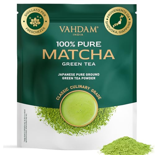 VAHDAM, Matcha Green Tea (100g/50+ cups) 100% Pure Japanese Matcha Tea Powder, Pure and 100% Natural, Premium Grade Tea Quality, Green Tea Powder