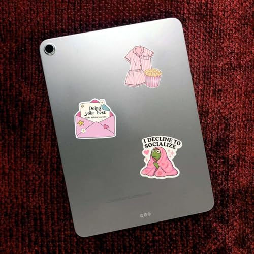 Image of Zesta Aesthetic Stickers for Laptop /Waterproof Anime Decal for Books /Vinyl Sticker for Fridge /Easy to Use Korean Car Sticker Kawaii Cute Stickers (Pink Love)