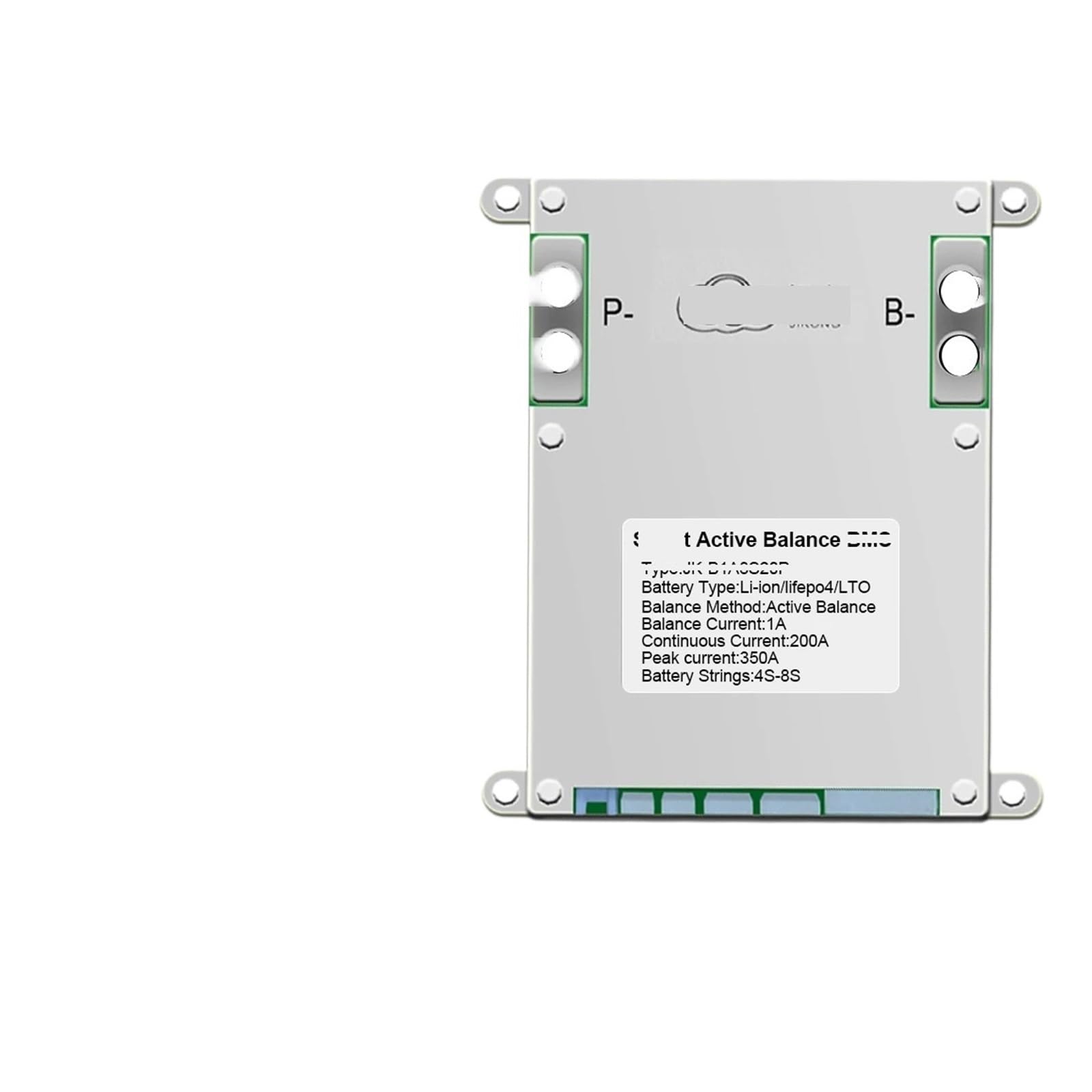 1A 2A Active Balance 4S 8S 16S 20S 24S 60A 100A 150A 200A 12V 24V for Camping Power Bank Lifepo4 Battery(JK-B1A8S20P)