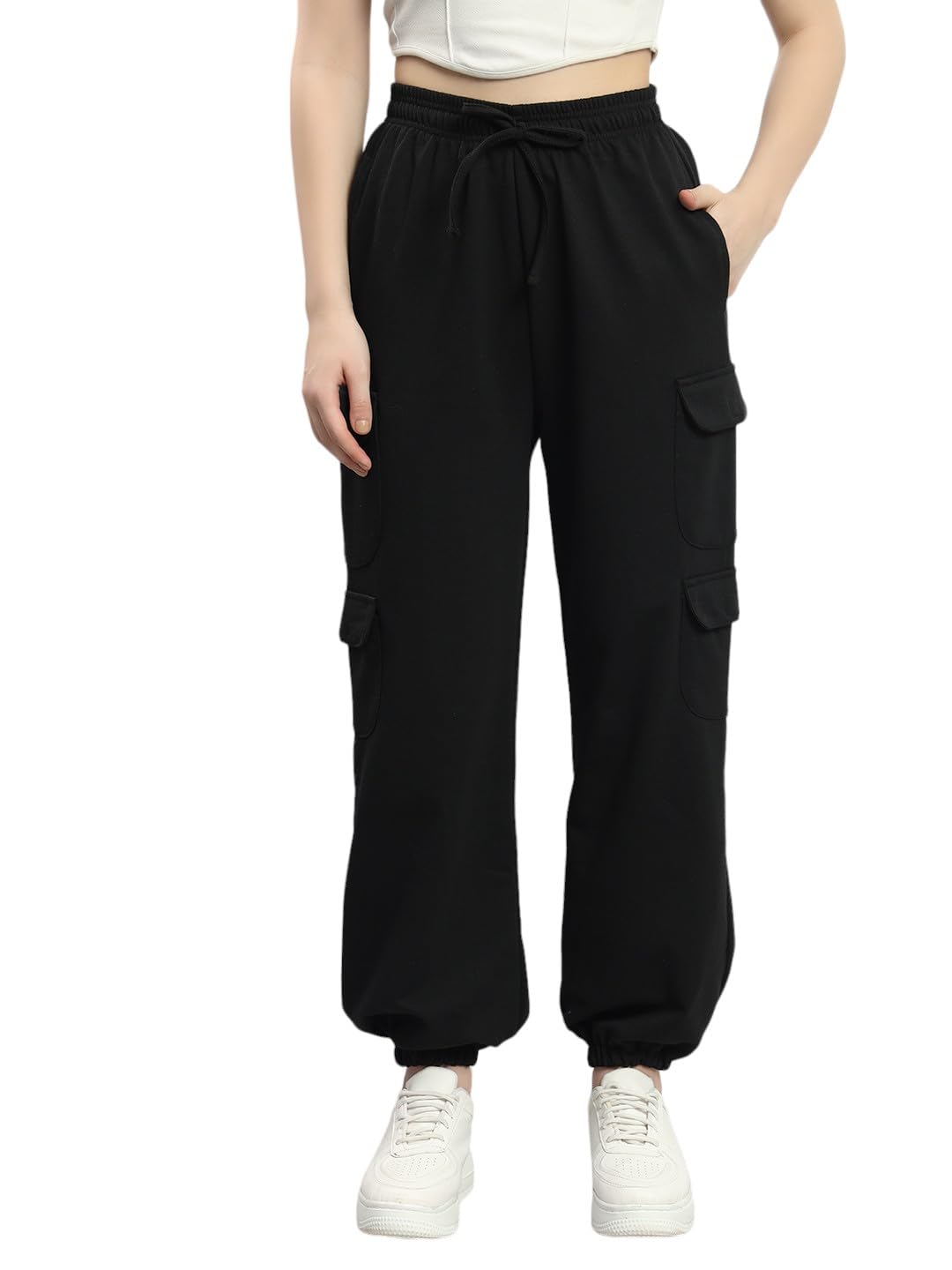 Women's Relaxed Fit Cargo Style Jogger Pants
