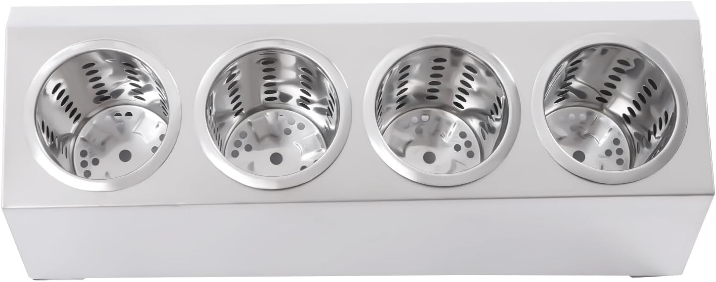 4 holes Stainless Steel Kitchen Holders Cylinder Flatware Utensil Organizers