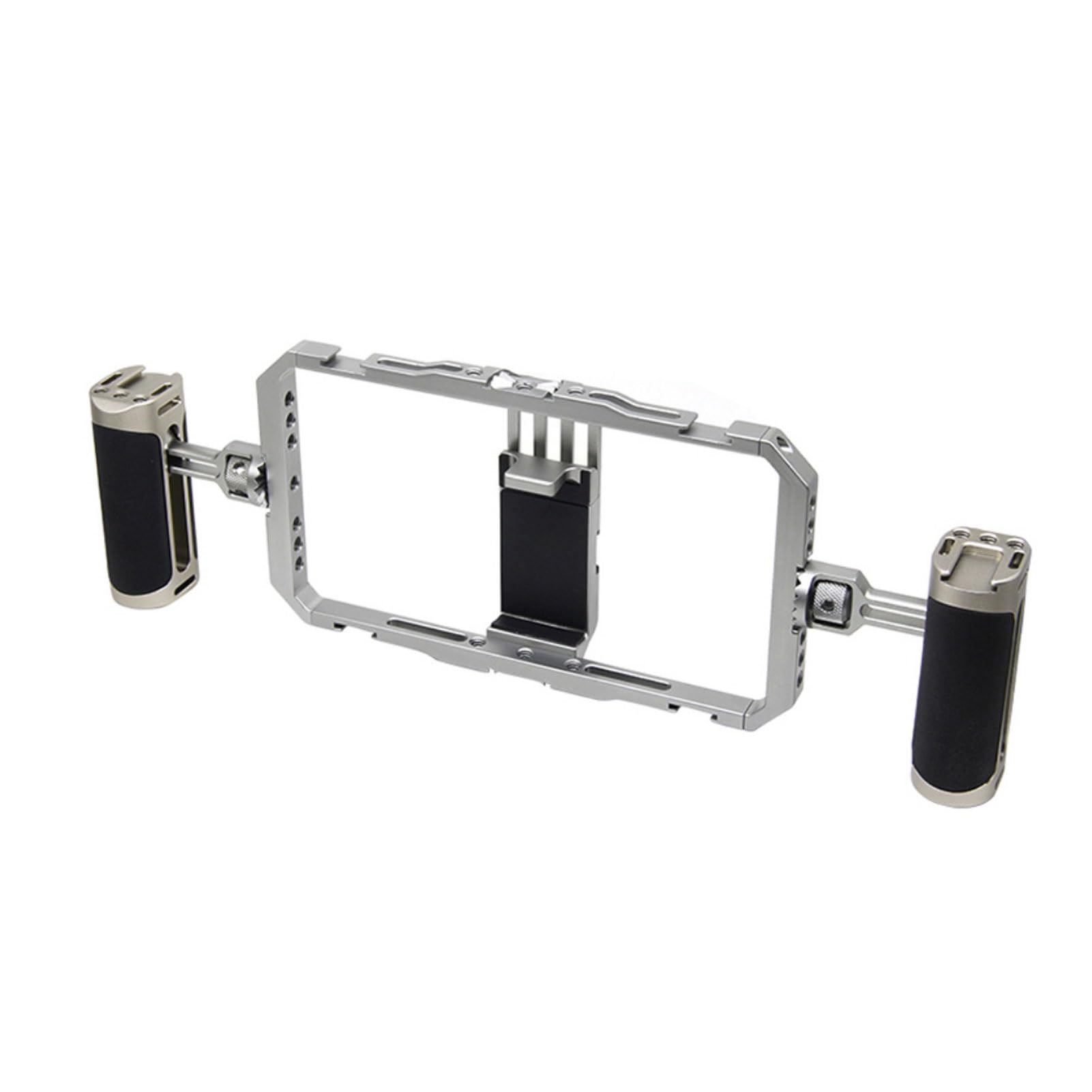 Generic Kit Universal de Plataforma de Video para Teléfono Inteligente de Aluminio de Liberación Rápida con Asas Dobles de Expansión Profesional para Filmación con Múltiples Accesorios para