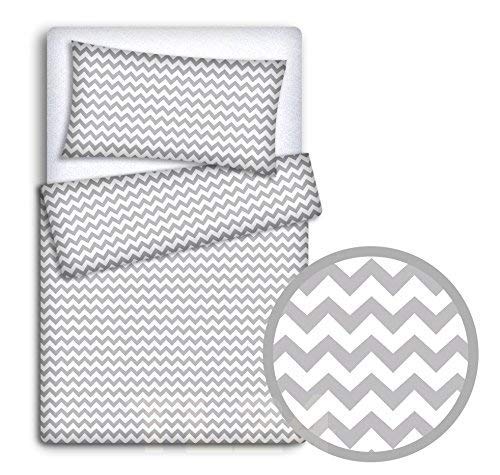 Babymam BABY BEDDING SET PILLOWCASE + DUVET COVER 2PC TO FIT JUNIOR BED (Zig zag)