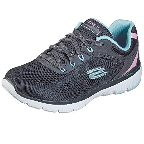 Image of Skechers Women Flex Appeal 3.0 Steady Move Lace Up Shoe