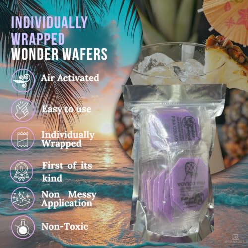 Image of Wonder Wafers 75 Count Air Fresheners Individually Wrapped, Pina Colada Fragrance