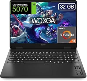 HP OMEN Gaming Laptop 40,6 cm (16 inch), 2,5 K WQXGA (AMD Ryzen 9-8940HX, 32GB RAM, 1TB SSD, NVIDIA RTX 5070, FreeDos) Spaans QWERTY-toetsenbord, zwart