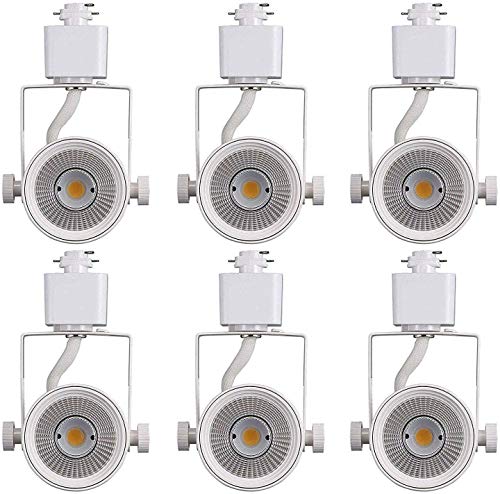 Cloudy Bay Cabezal de luz LED regulable de 8 W, 3000 K, color blanco cálido, CRI90+, ángulo de inclinación ajustable, ángulo de inclinación de 40°, acabado blanco, tipo halo, paquete de 6