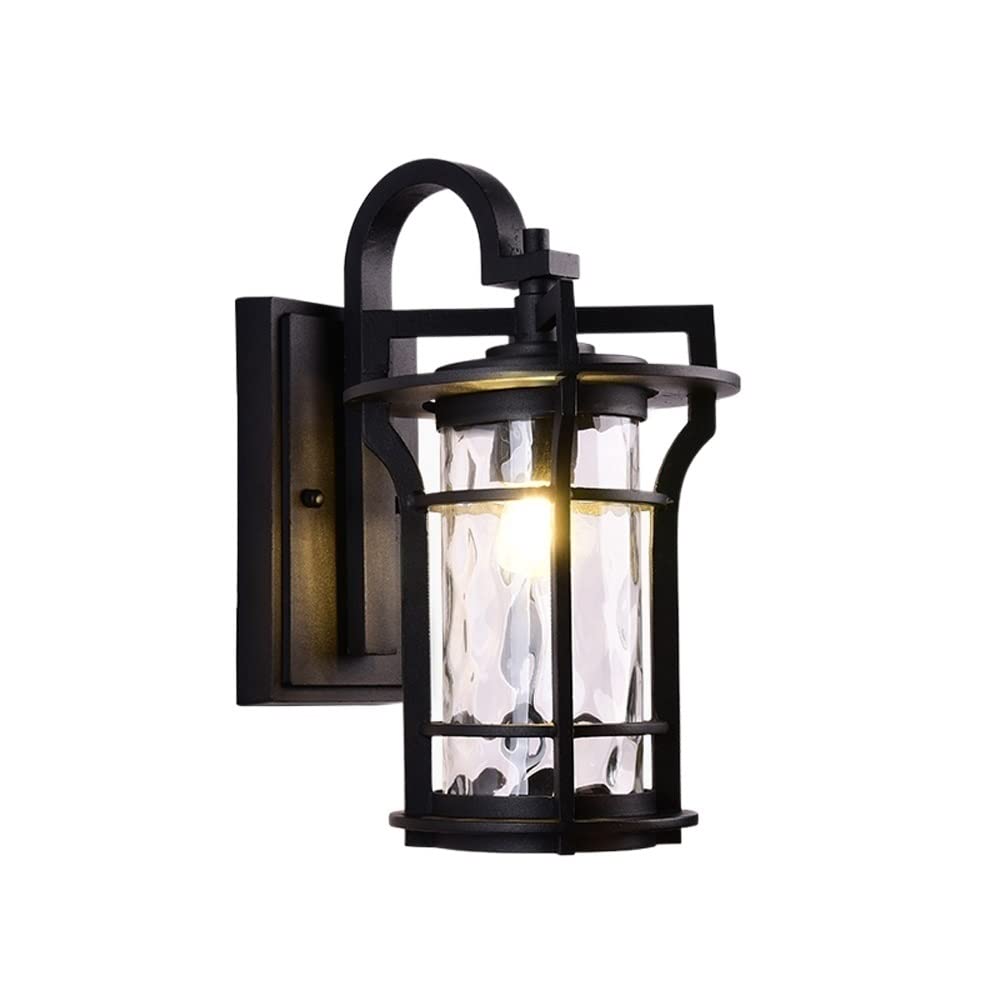 RiankhRetro Outdoor Wall Lamp Garden Courtyard Waterproof IP54. Open Air Glass Wall Lamp Air RUNNER FENDINA ALUMINUM LANTAL LANTAL E27 SCONCE FIXTURE Vintage (Dimension: 45 * 32CM (Size : 25 * 18CM)