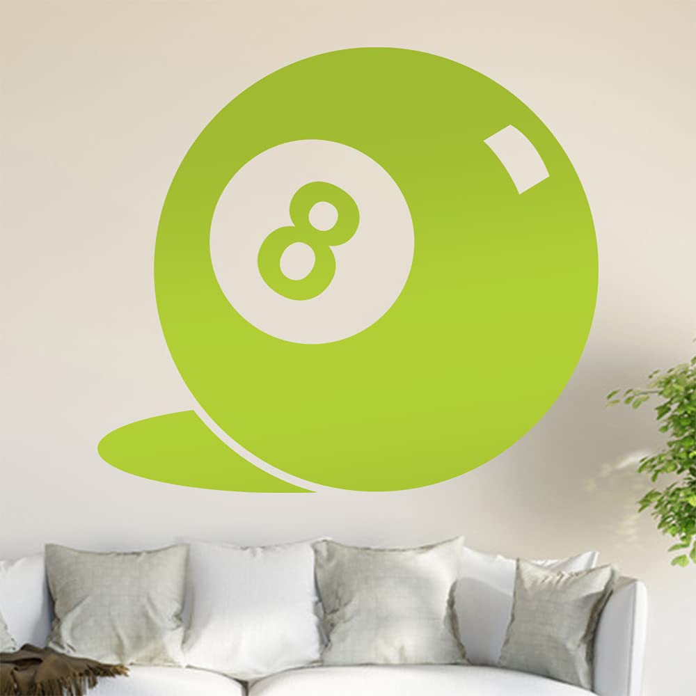 Adesivo da parete con sfera da biliardo, 8 pezzi, in 6 misure, 31_rosso, 120 x 107 cm