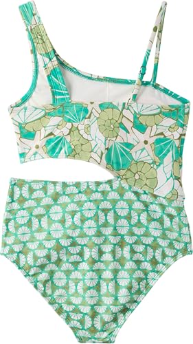 O'NEILL Girls Shell Abstract Asymmetrical One Piece Swimsuit – Stylish Youth Swimwear2