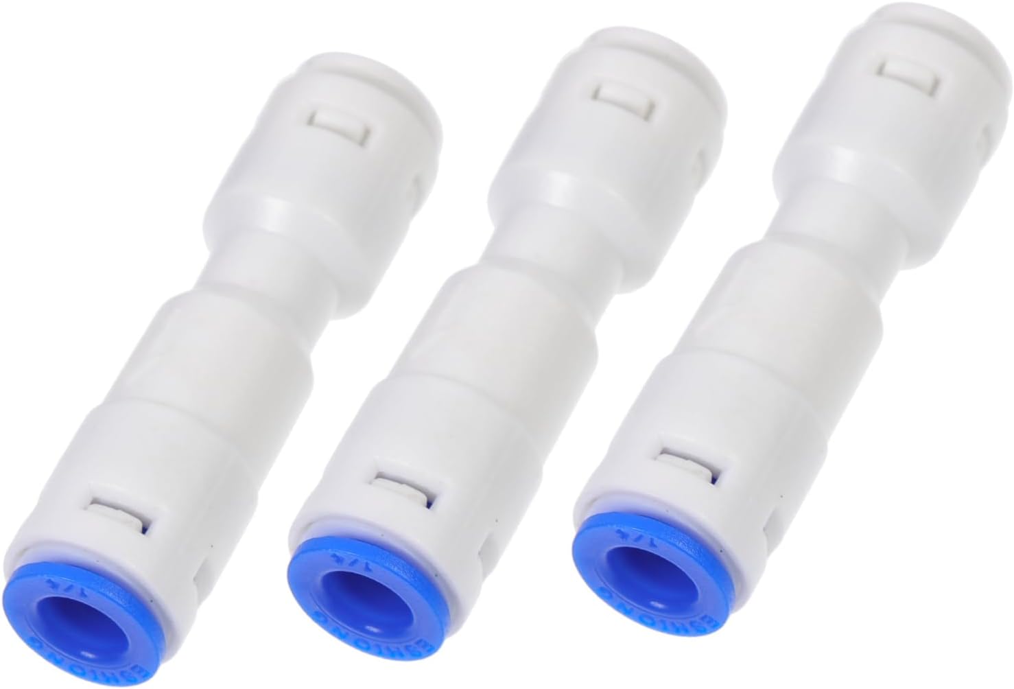 3Pcs 1/4 Check Valve Water Filter Connectors Quick Connect Plastic Hose Adapter for Water Purifier Systems